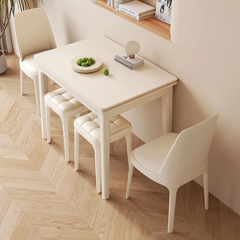 

# Foldable Rock Restaurant Chairs Dining Table Apartment Furniture Solid Wood Space Saving