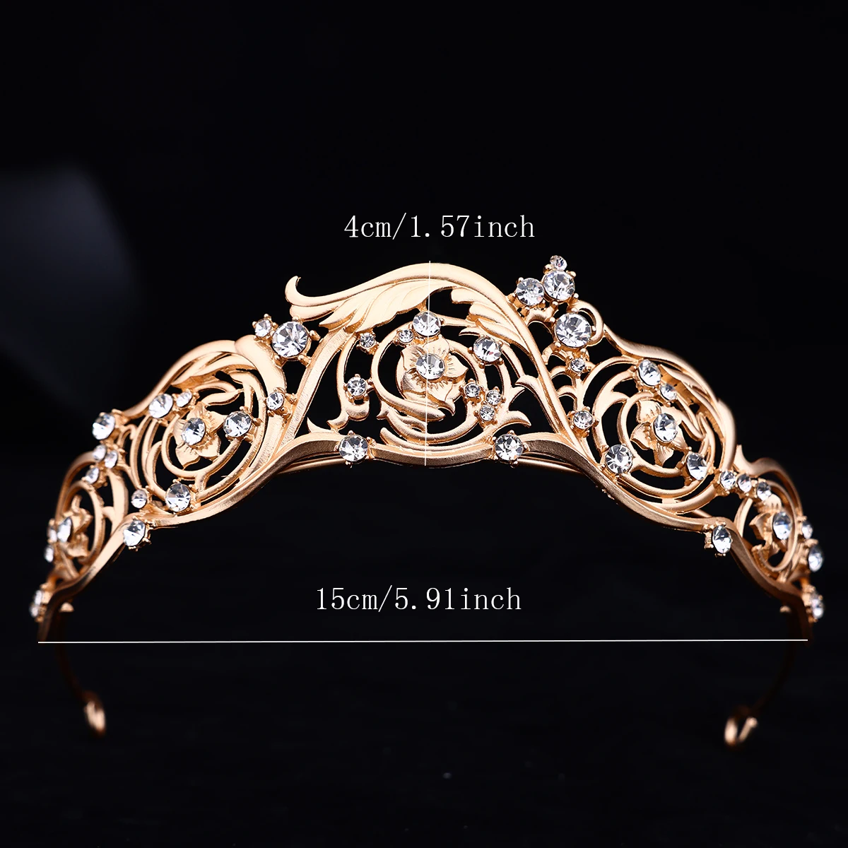 Baroque Vintage Gold  Tiaras And Crowns Crystal Rhinestone Bridal Wedding Hair Accessories For Princess Queen Women Diadems image 4