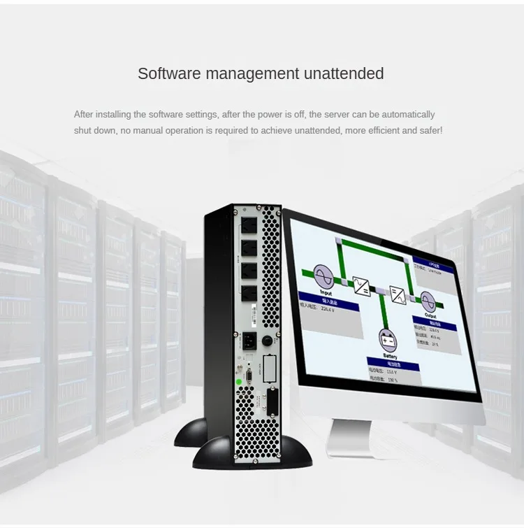 

Shanker UPS uninterruptible power dual conversion online rack-mounted SR1KS/1KVA external battery 36V server Standby