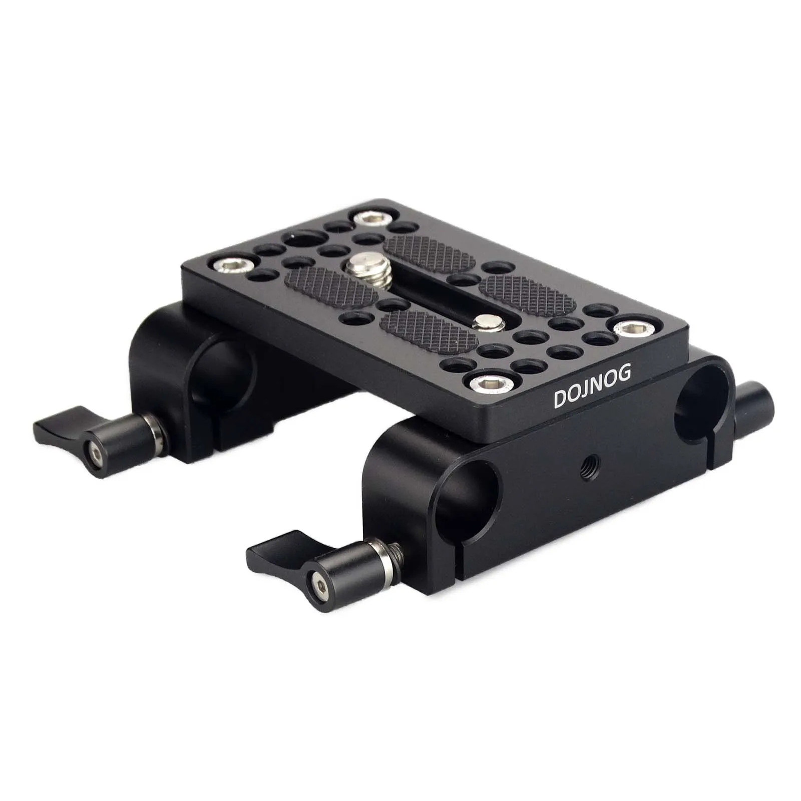 MAGICRIG Camera Quick Release Mounting Plate Tripod Mounting Plate with 15mm Rod Clamp Railblock for Rod Support DSLR Camera Rig