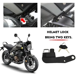 Accessories For HUSQVARNA VITPILEN401 Svartpilen 401 250 Svartpilen401 2024- Helmet Lock Side Anti-theft Security with 2 Keys