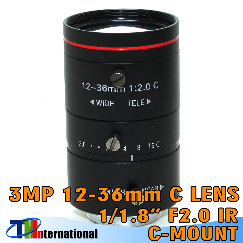3MP 12-36mm CCTV Lens Varifocal 1/1.8