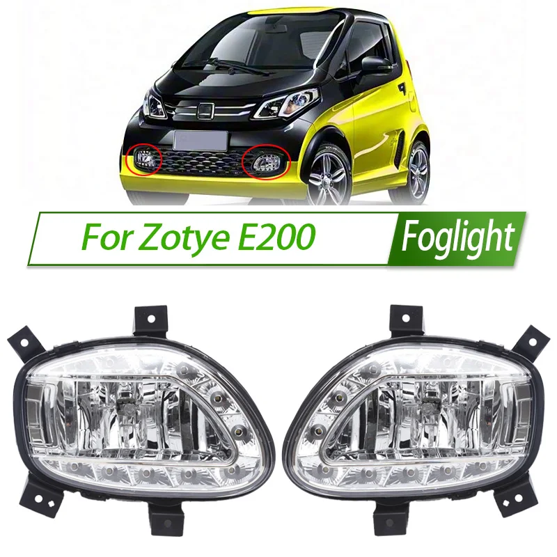 

For Zotye E200 Foglight Fog Light Assembly Front Bumper Fog Lamp Kit Replacement with Waterproof Housing