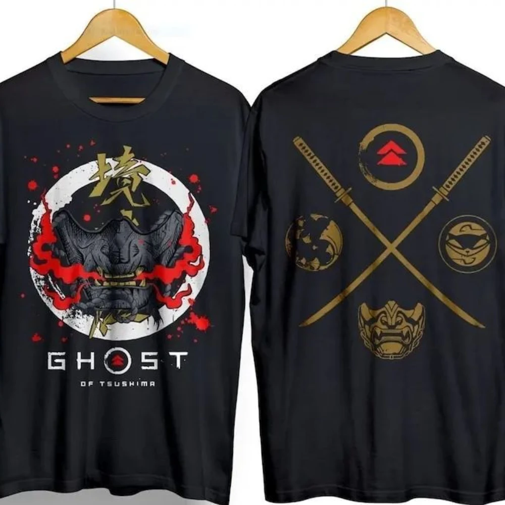Camisetas gráficas de presentador de Tsushima, camiseta de Jin Sakai para hombre, camiseta japonesa del Clan Sakai, ropa, Ideas de regalos, camiseta Oni, camisa Unisex