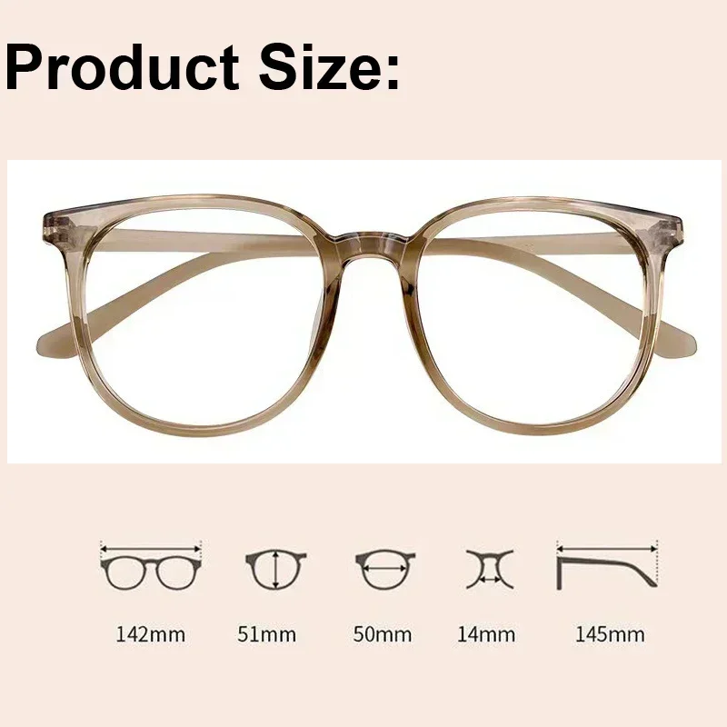 New Anti Blue Light Round Myopia Eyewear Men Women High Quality Near Sight Eyeglasses Luxury Finished Computer Glasses To -4.0