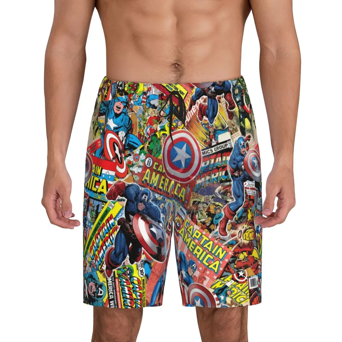 

Men Spider Man Pajama Shorts Custom Printed Sleep Pjs Sleepwear Bottoms with Pockets