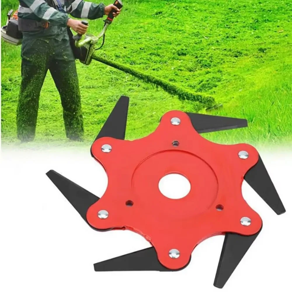 

Durable 6 Teeth Grass Trimmer Head Manganese Steel Metal Garden Grass Trimmer Universal Lawn Mower Garden Power Tools