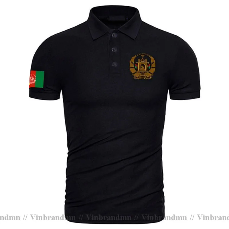 Afghanistan Afghan Polo Shirts Men Short Sleeve Brand Print for Country 100% Cotton Nation Team Flag AFG Islam Pashto Polo Shirt