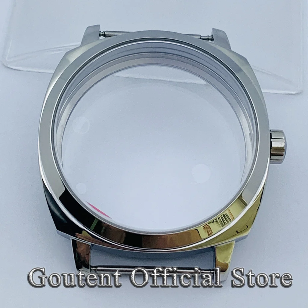 Goutent 42mm ETA 6497 6498 Sapphire Crystal Hand-winding Watch Case Glass Caseback Seagull ST36 Movement