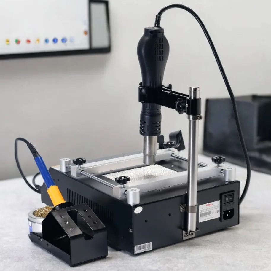 YIHUA 853AAA 3in1 PCB Preheater Soldering Station BGA Rework Station Soldering Iron Heat Gun Welding Station 110V 220V