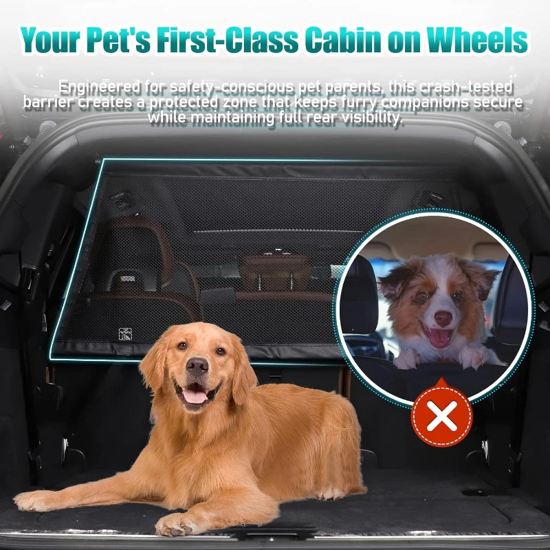 For Land Rover Discovery 5 LR5 L462 17-25 Car Trunk Safety Isolation Protective Trunk Netting Pet Fence Netting Car Accessories