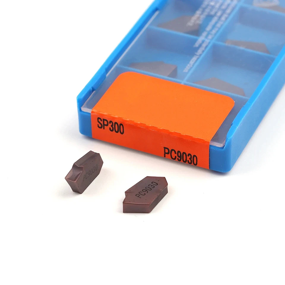 Imagem -05 - Torno Cnc Grooving Carbide Inserções Ferramenta de Torneamento Grooving Off Ferramentas Sp300 Nc3020 Nc3030 Pc9030