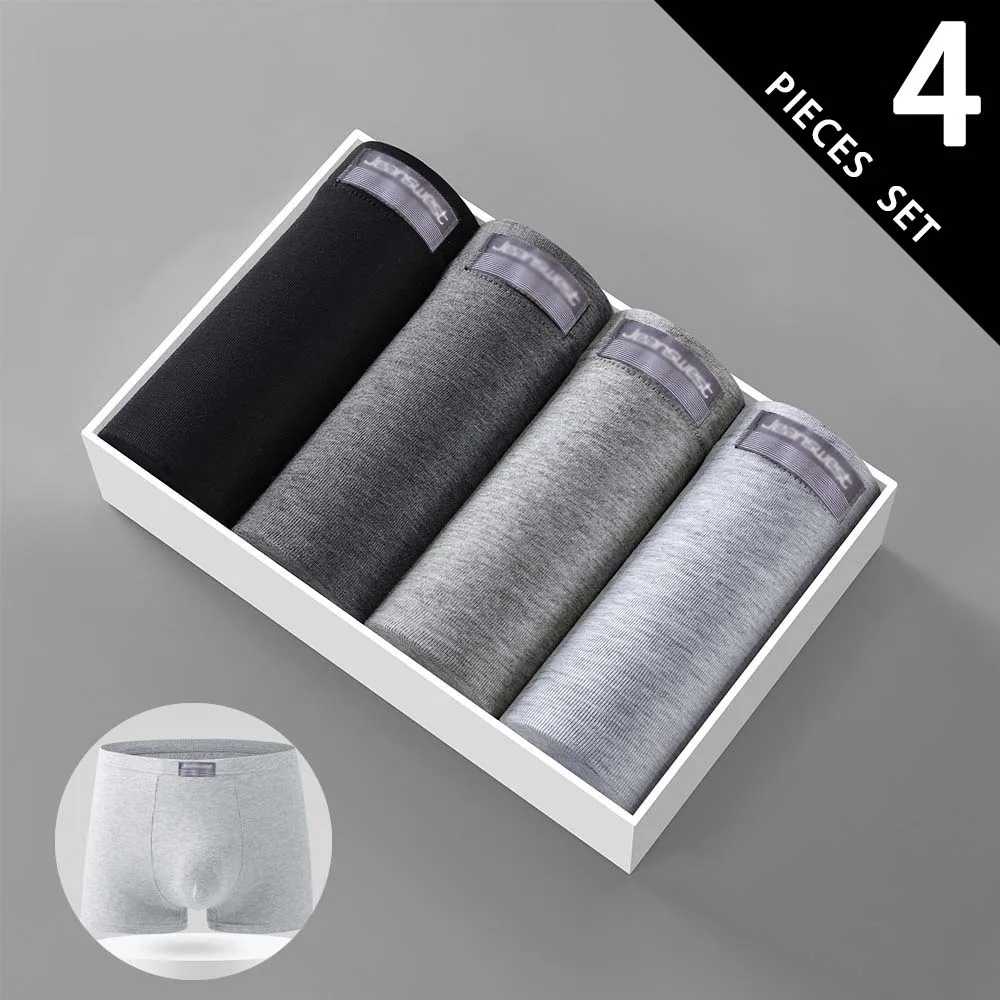 

4Pcs Men's panties Sexy Breathable Cotton Man Underwear U Soft Touch Pouch Design Seamless Underpants
