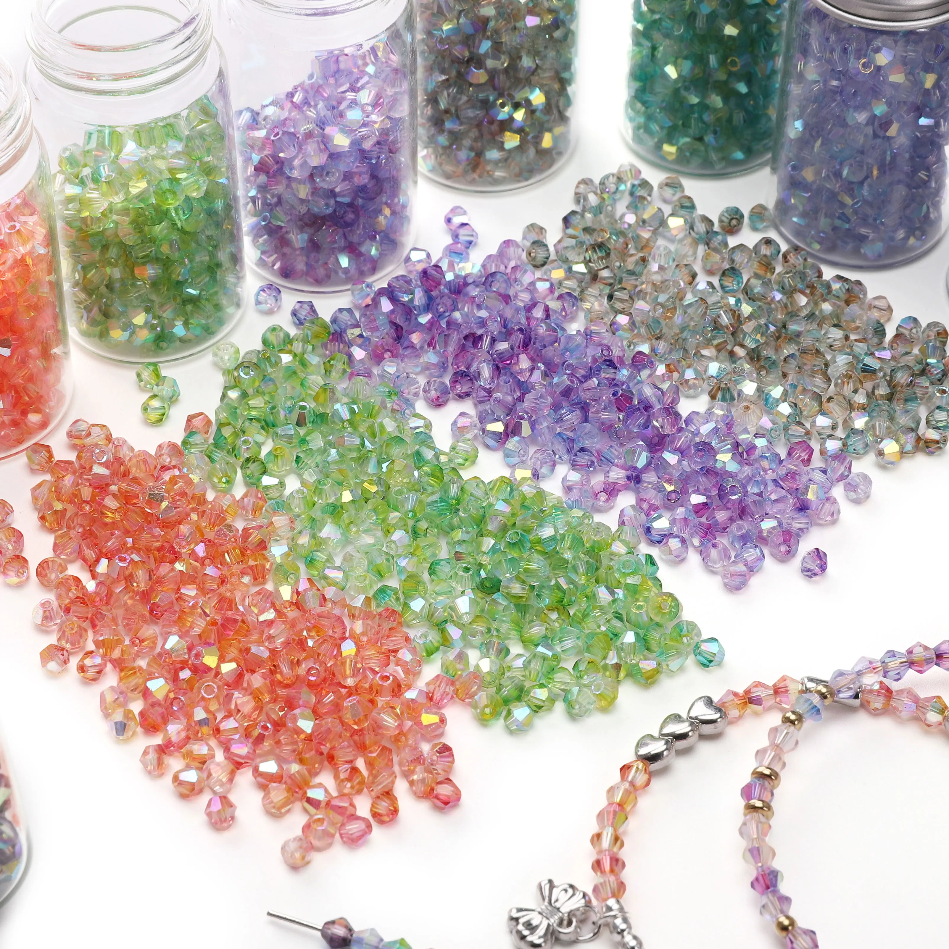 4mm120/250個入り ファセットカット クリスタルビー - Jewelry Making Beginners のレビューと価格