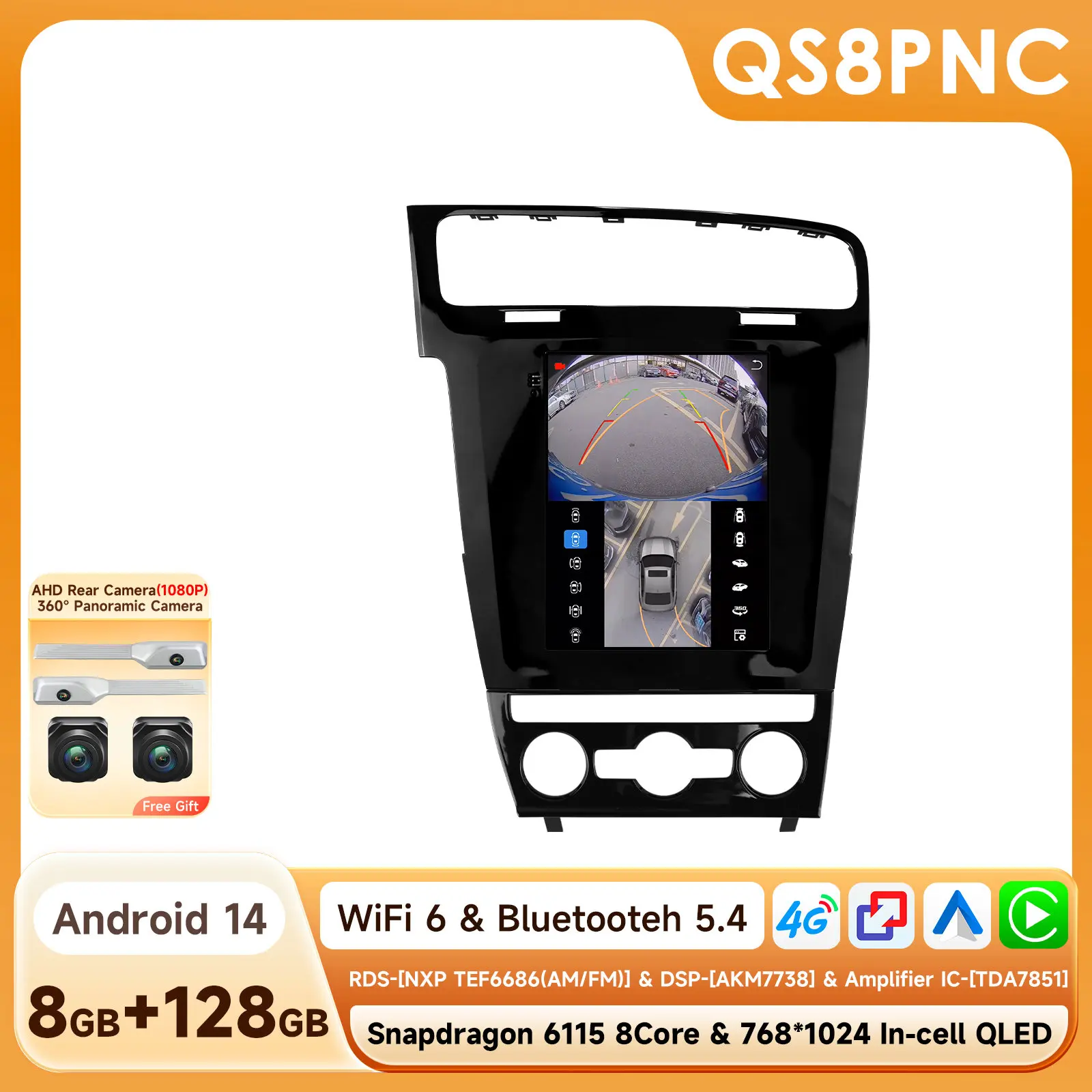 9.7" AI Voice Auto Intelligent Systemen voor Volkswagen VW Golf 7 2013 - 2017 Carplay Android Auto radio GPS navigatie Stereo Audio 6115 Octa Core Fan Head Unit