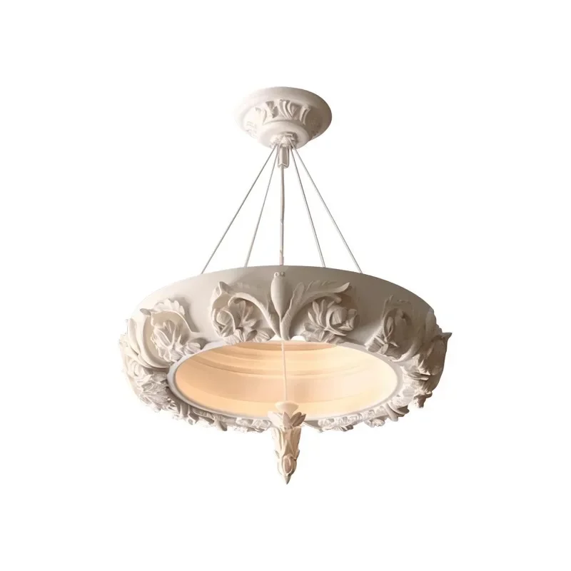 

Chandelier designer carved plaster light luxury retro living room main light creative Italian restaurant lighting