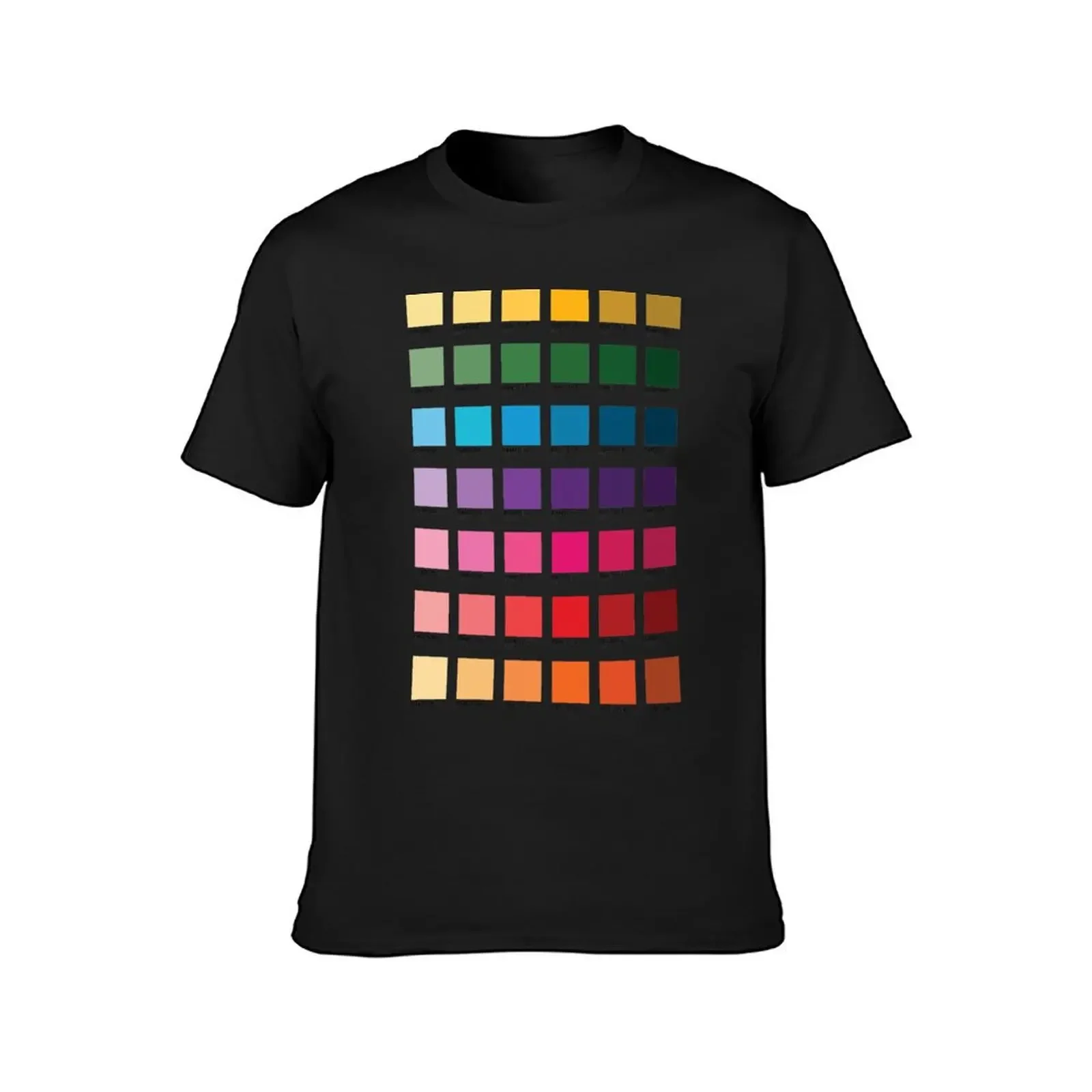 Shades of Pantone Colors T-Shirt vintage anime shirt anime men t shirts