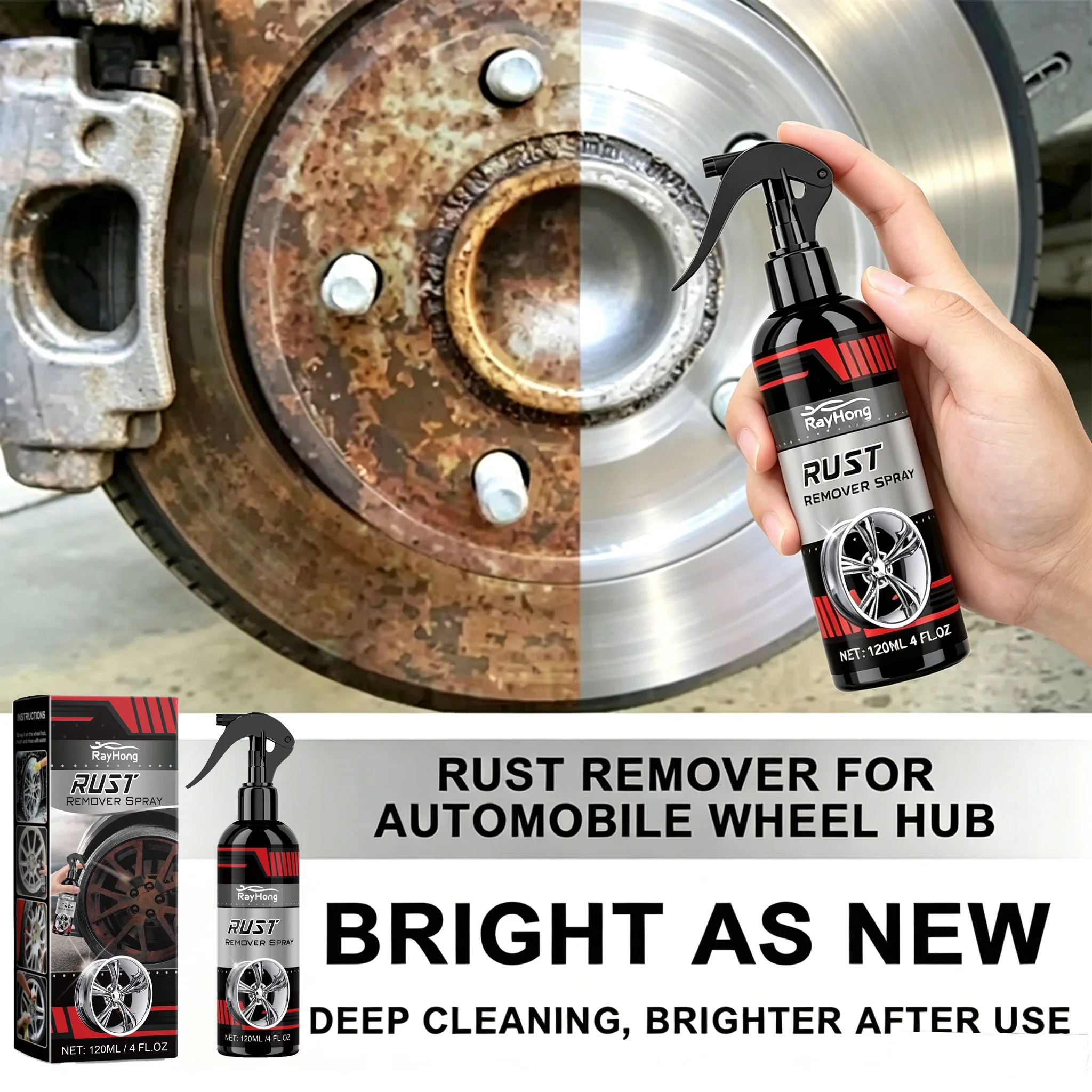 Multi Purpose Rust Remover Spray Metal Surface Chrome Paint Car Maintenance Iron Powder Cleaning Super Rust Remover Cleaner