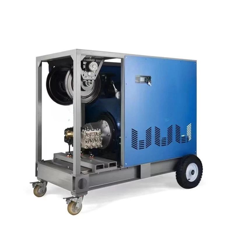 High Pressure Washer Industrial High Pressure Cleaner Electric Motor with Hose Control 500 Bar 22 Lpm
