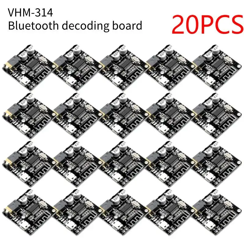 1-30pcs VHM-314 Wireless Stereo Music Module Audio Aux Bluetooth-Compatible 4.1/5.0 MP3 Decoding Player Board Micro USB 5V Power