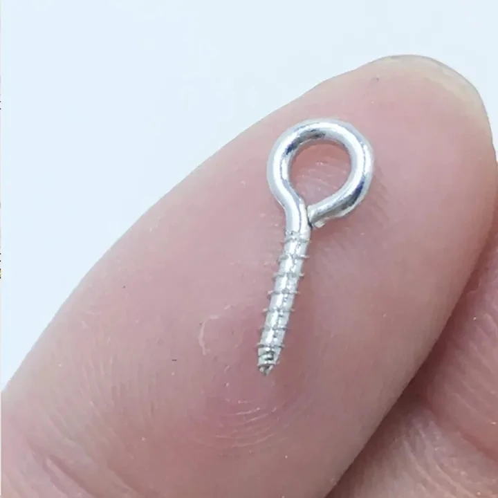 300/600pcs Tiny Mini Eye Pins Eyepins Hooks Eyelets Screw Threaded Stainless Steel Clasps Hook Jewelry Findings for Making DIY