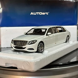 Autoart 1:18 S600 V12 Pullman Black/White Simulation Limited Edition Alloy Metal Static Car Model Toy Gift