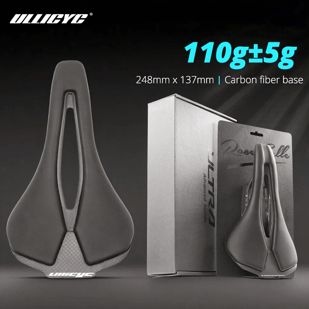 

ULLICYC EVA Cushion Ultralight Bicycle Saddle 110g 248x137mm Carbon Saddle Bicycle Seats for MTB Road Gravel Bike Seat Parts