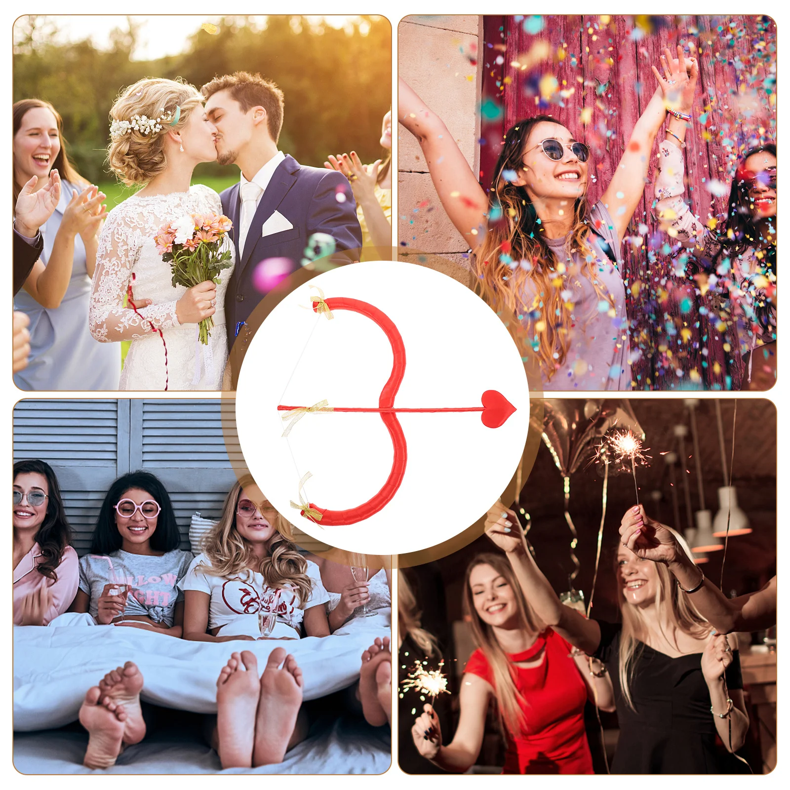 1 set 1 set Cupido Arco Freccia Prop San Valentino Costume Cosplay Decorazioni per feste Kit schiume Accessorio fotografico Leggero riutilizzabile