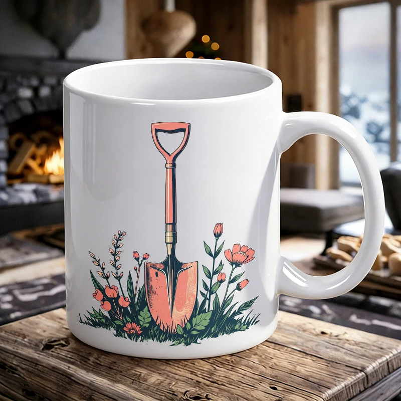 

Garden Delight Enchanting Floral Key Button Print Mother's Day printed Mug