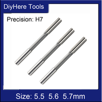 3Pcs Non-standard Chucking Reamer Straight Shank Machine Reamers 5.5/5.6/5.7mm H7 Precision