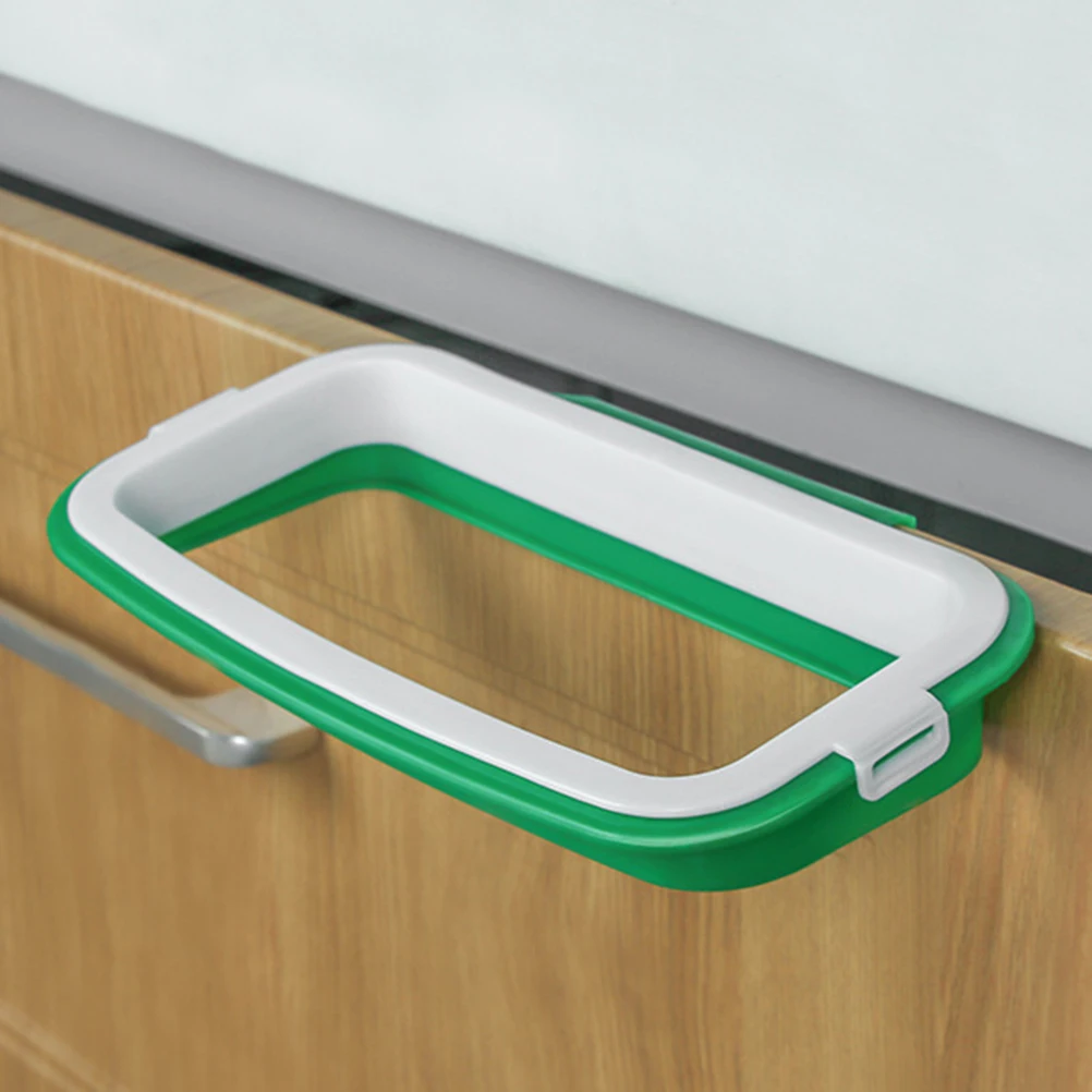 

Garbage Bag Rack Trash Holder Hanging Organizer Kitchen Cabinet Door Space Saver PP Material Storage Solution
