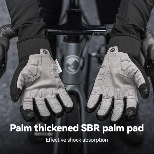 Imagen 2 del producto ROCKBROS guantes de ciclismo pantalla táctil impermeable MTB bicicleta guantes térmicos cálidos motocicleta invierno otoño equipo deportivo