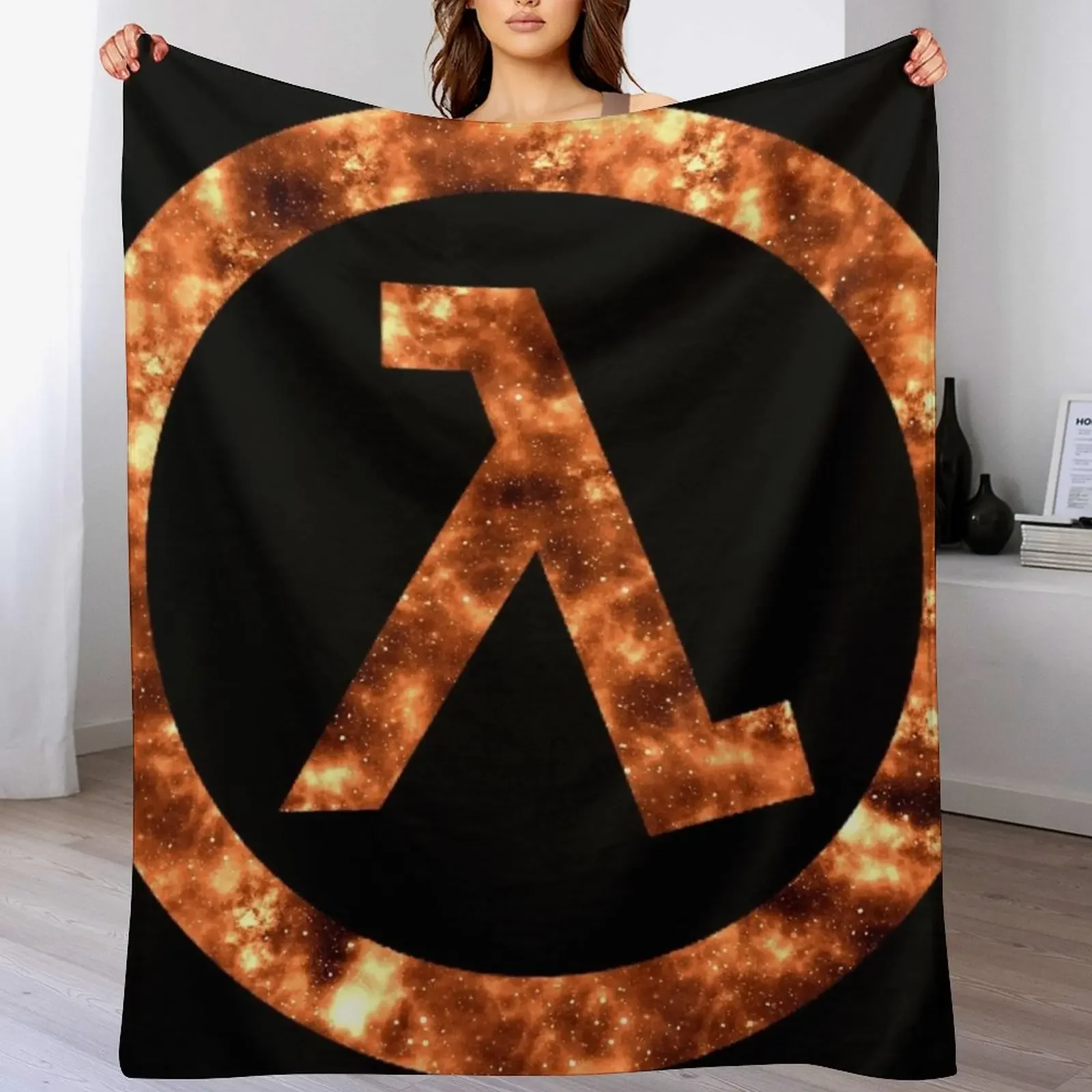 

Half-Life - Lambda Logo (Galaxy Design) Throw Blanket Single Plaid Weighted Thermals For Travel Blankets
