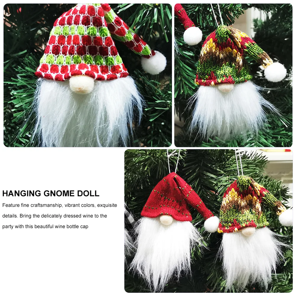 

6Pcs Hanging Gnome Xmas Ornament Material Fine Craftsmanship Christmas Party Decoration Hanging Gnome