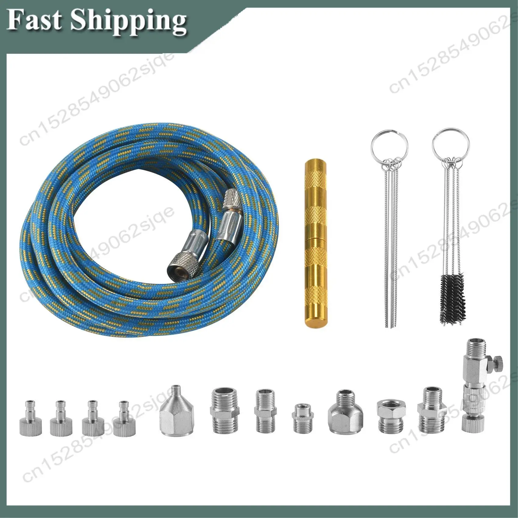 -ABKM 16PCS Airbrush Adapter Set, Airbrush Adapter, Quick Release Connector, Airbrush Spray Cleaning Tool For Air Compressor