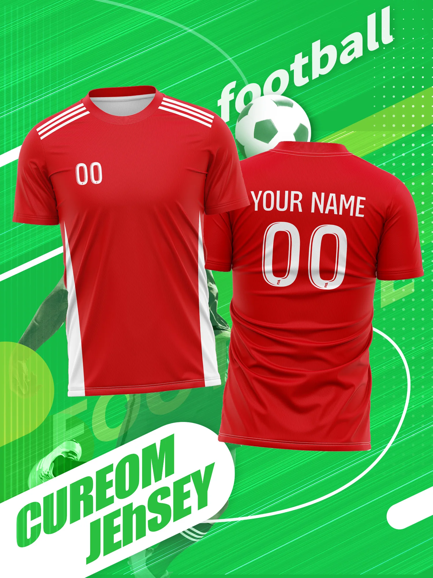 

Custom Photo Name Number Soccer Jersey Smart Fabric Temperature Regulation Cool Warm Wear