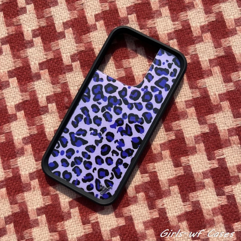 حافظة لهاتف آيفون 12 13 14 15 16 17 Pro Max Plus Air 16Pro Fashion wf غطاء نمر الكرز #5