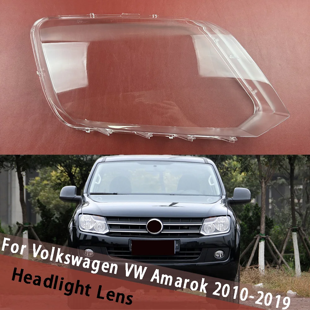 

For Volkswagen VW Amarok 2010-2019 Headlamp Cover Transparent Headlight Shell Lens Plexiglass Replace Original Lampshade