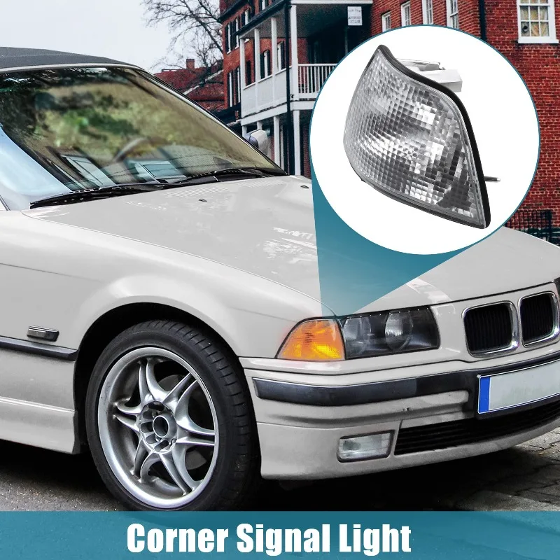 1 Pair Car Left &Right Corner Turn Signal Lamp Corner Lights With Lens For BMW 3 Series E36 1992-1998 63138353279/63138353280