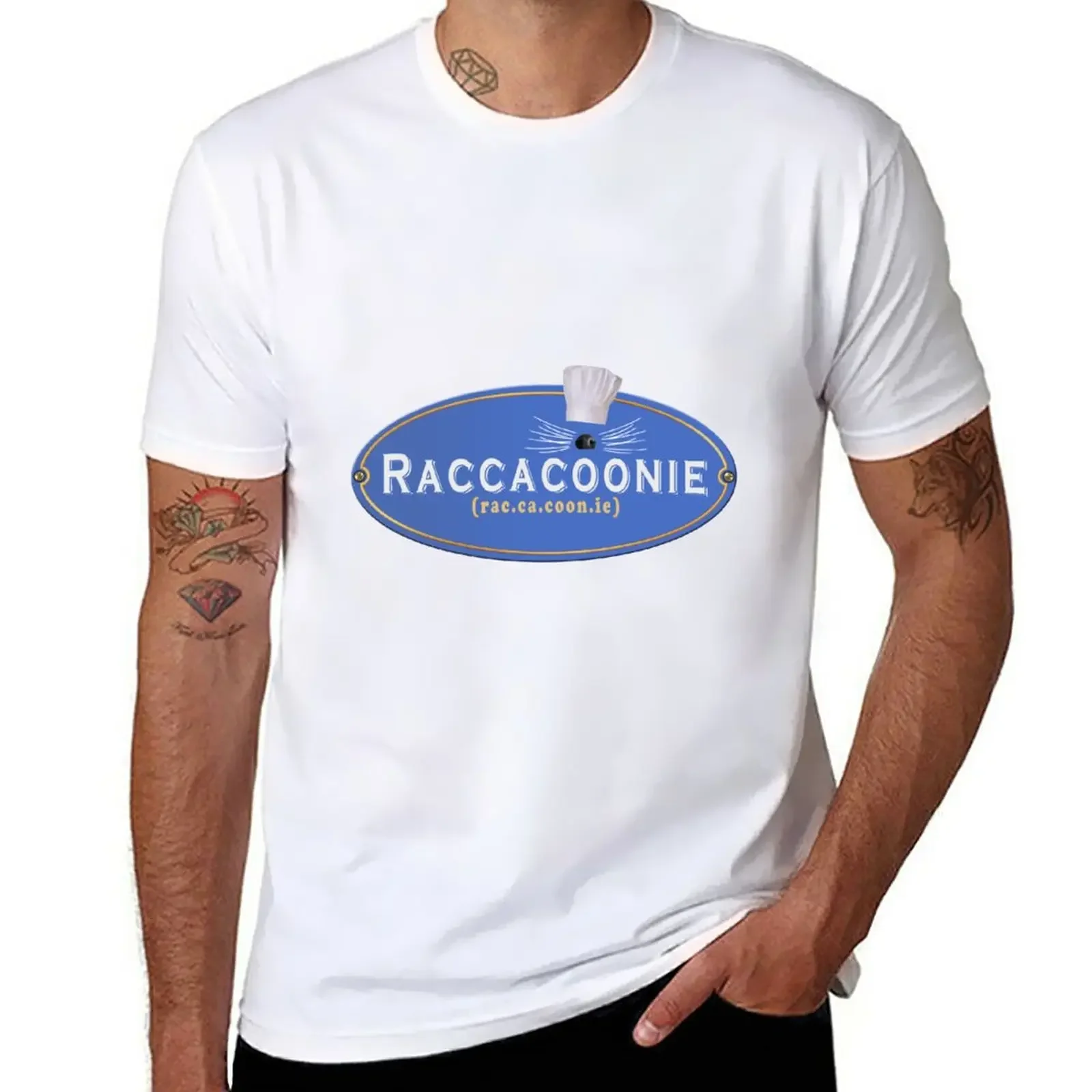 Raccacoonie T-Shirt hippie clothes Short sleeve tee boys animal print workout shirts for men