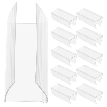 30 ชิ้นชั้นวางผู้ถือป้ายราคาจอแสดงผลชั้นวางโลหะกรอบไม้โปร่งใสซูเปอร์มาร์เก็ตขายปลีกผู้ถือสัตว์เลี้ยงป้ายเปล่า