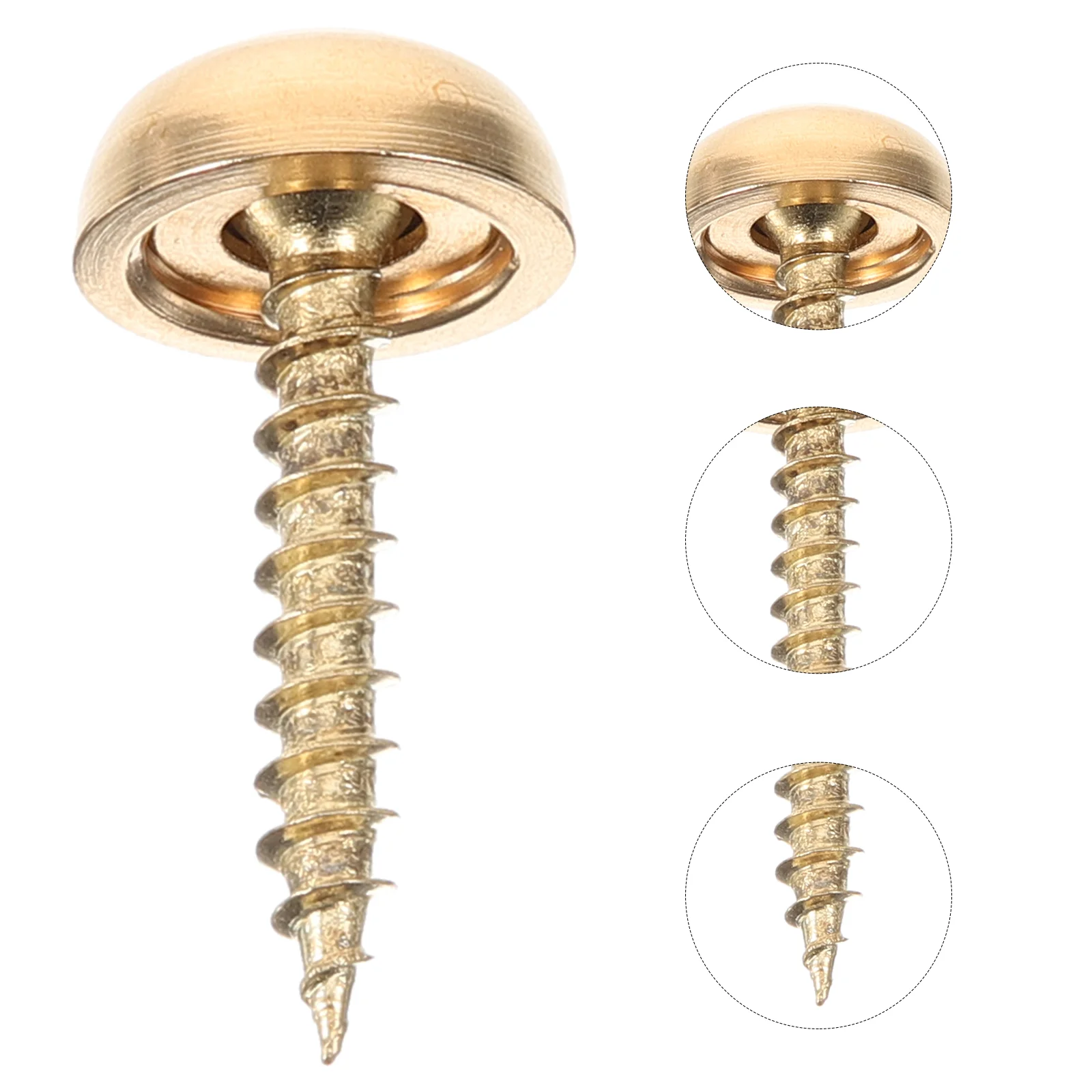 8 Pcs Nail Decor Mirror Screws with Decorative Caps Girl Cover Wood Covers Brass Nails for