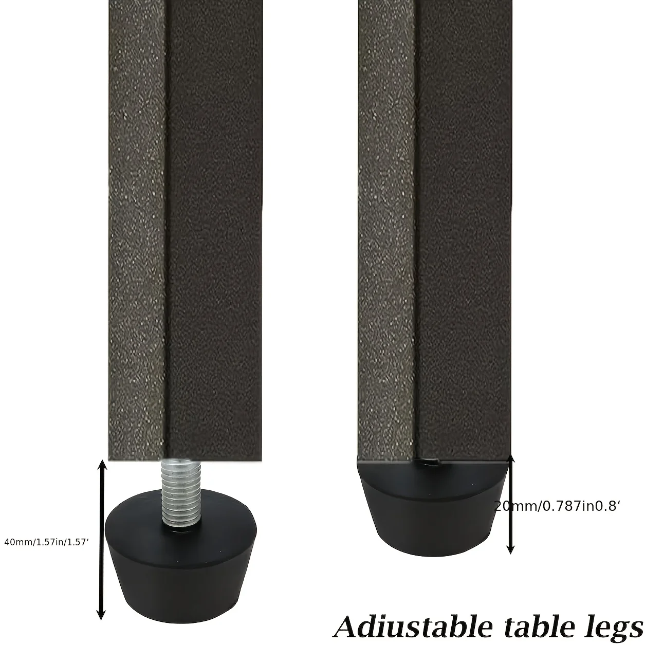 4Pcs Rubber Adjustable Feet Pad With Screw Table Chair Balck Leveling Foot Pad Furniture Leg Anti-shock Protecti view 5