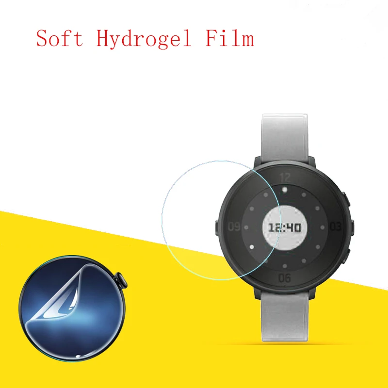 Miękka folia hydrożelowa Clear HD Transparent Protector Protective Guard Inteligentny zegarek do Pebble Time Round 10PCS