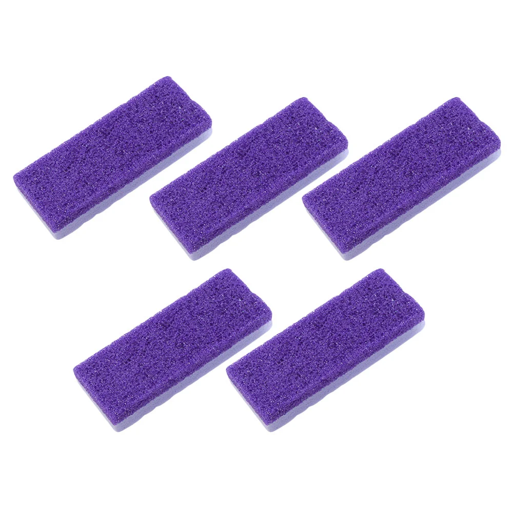 

5Pcs Foot Care Tools Scrubbers Double-sided Pedicure Foot Files Pumice Stone Dead Skin Callus Remover (Purple)