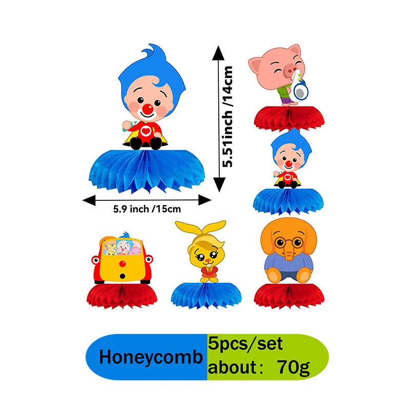 Cartoon-Clown-Thema, leuchtend bunte Geschenk-Einwegteller, -becher, -ballons, -banner für Geburtstagsfeier-Dekorationsset – Detail 11