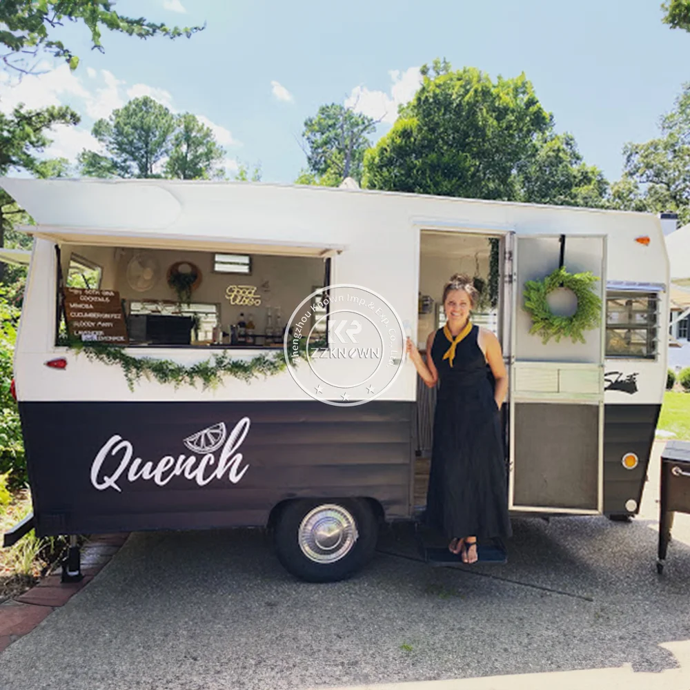 Mobiele Foodtruck Op Maat Gemaakte Volledig Keukenapparatuur Pizza Hotdog Trailer Fast Food Kar Concessie Koffiekiosk