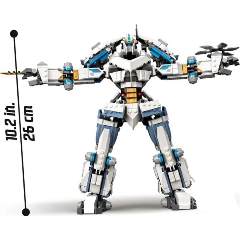 MINISO Disney Legacy Zane Titan Mech Battle 71738 sezon telewizyjny 5 klocki klasyczny Model zestawy cegieł bożonarodzeniowe zabawki prezentowe