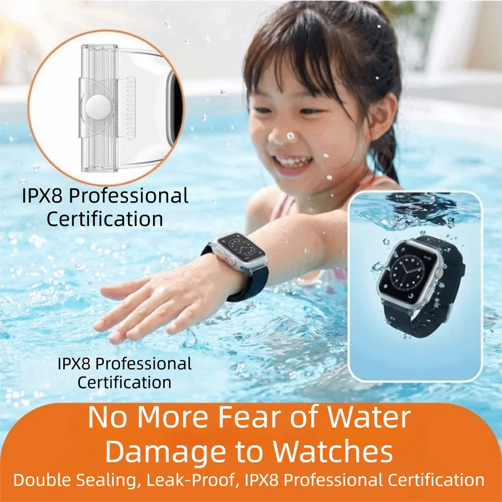 IPX8 Waterproof Smartwatch Waterproof Protective Pouch Portable Sealed Swim Smartwatch Protector Touchscreen Compatible