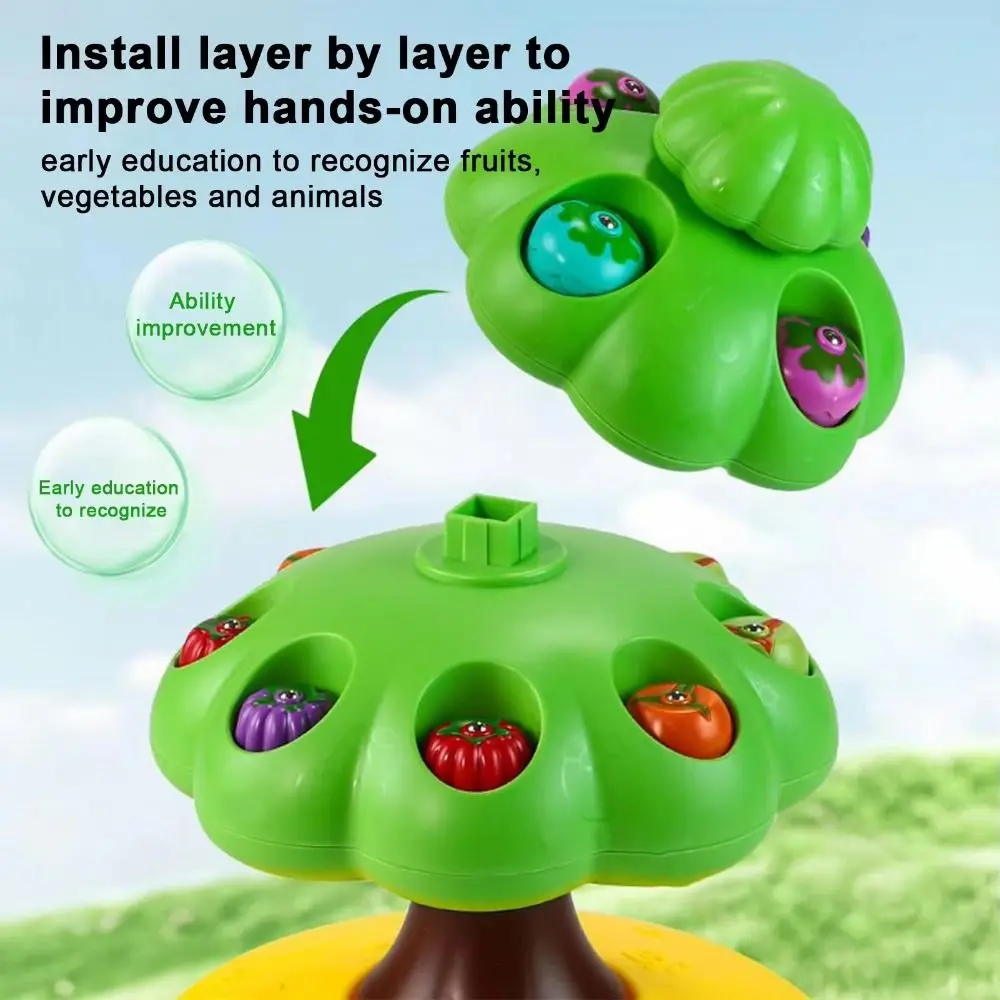 Magnetyczne Dzięcioły Pobierają Owoce z Drzew, Talerz do Łowienia Ryb, Wczesna Edukacja, Obrotowy Dzięcioł Pobierający Owoce z Drzew, Kolorowe, Zabawne